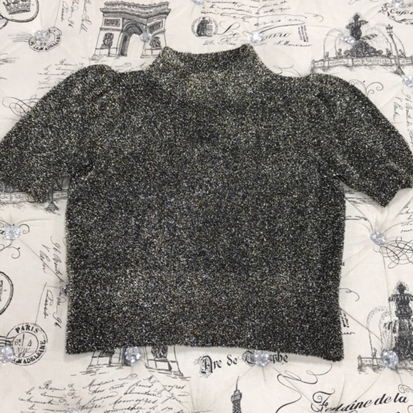 KATE SPADE NEW YORK metallic fuzzy sweater - Picture 3 of 7